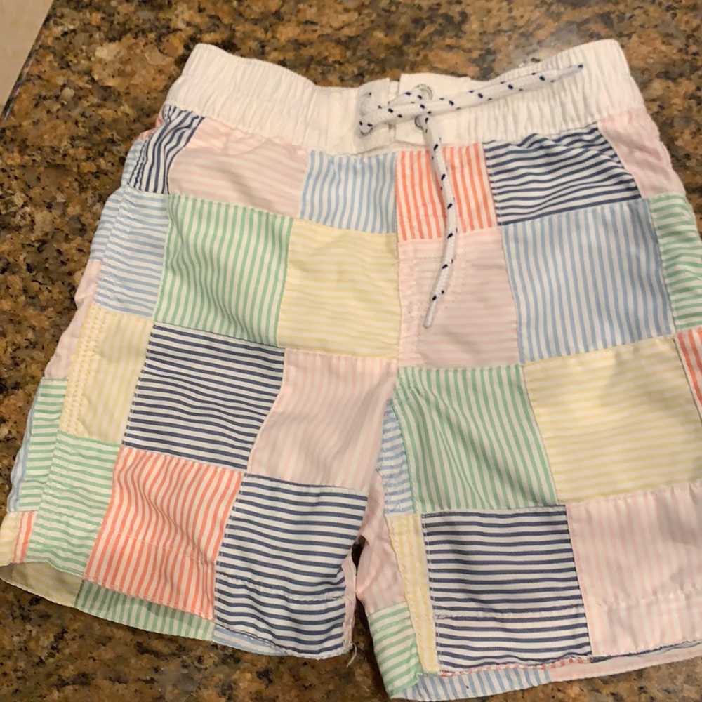 Gap Swim trunks and rash guard